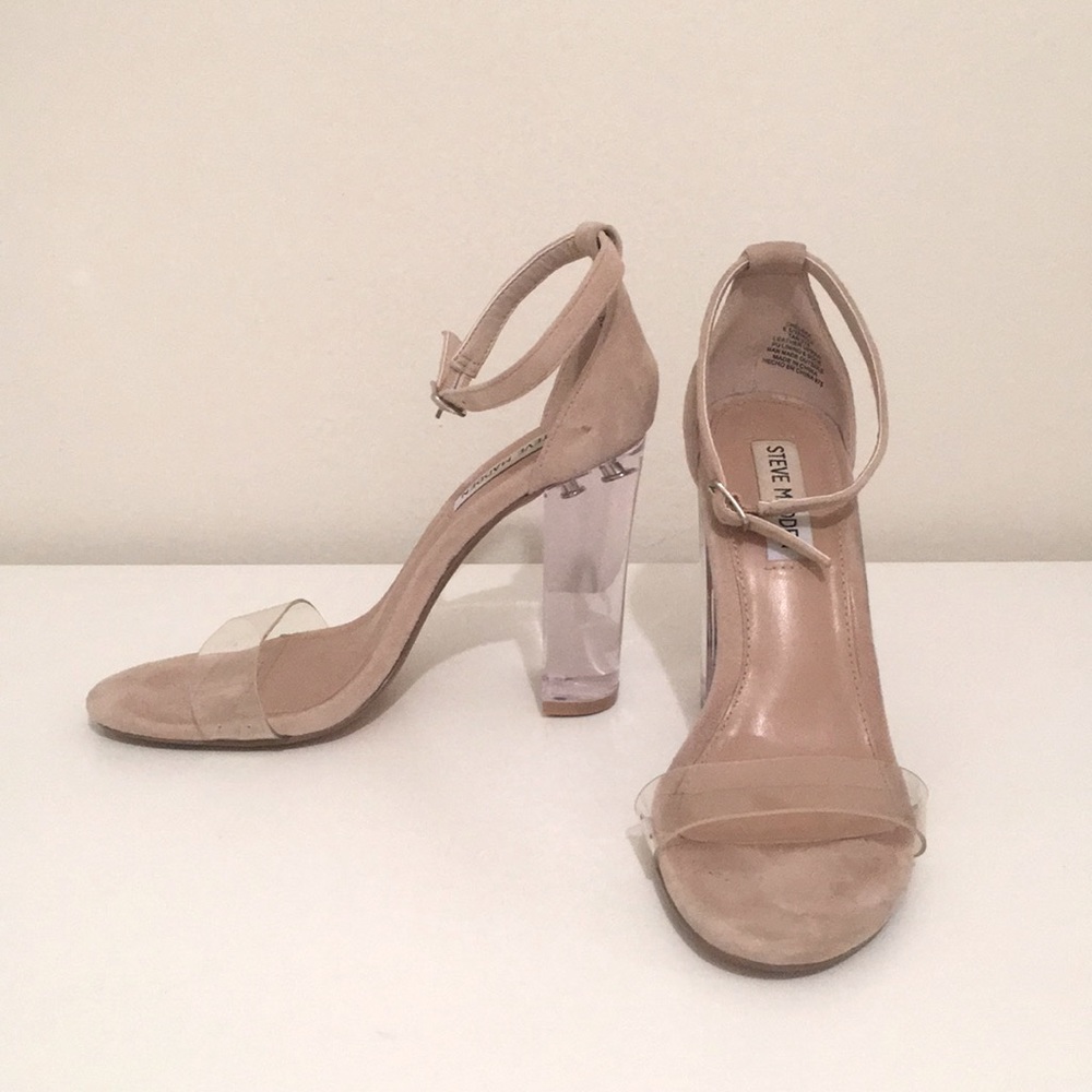 Steve Madden acrylic nude heels